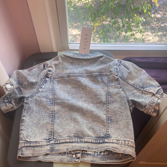 Risen Jeans Puffed Sleeve Jean Jacket - Picture 2 of 2